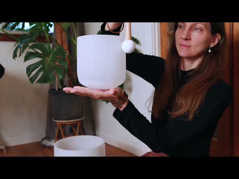 Rainbow Sounds Crystal Singing Bowls video at Son of Drum