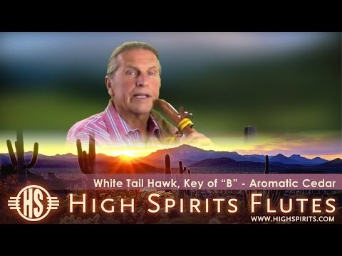 Video High Spirits White Tail Hawk 'High B' Flute - Aromatic Cedar