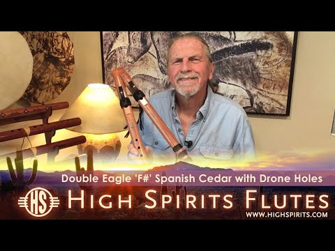 How to play High Spirits Double Eagle 'F#' Flute - Spanish Cedar with Drone Holes video
