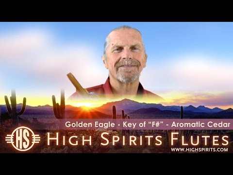 How to play High Spirits Golden Eagle F# Flute - Aromatic Cedar with Turquoise Inlay