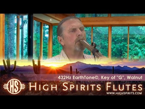 High Spirits 432Hz Earth Tone Key of G Flute - Walnut - demo video