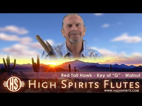 Video High Spirits Red Tail Hawk Flute – G – Walnut